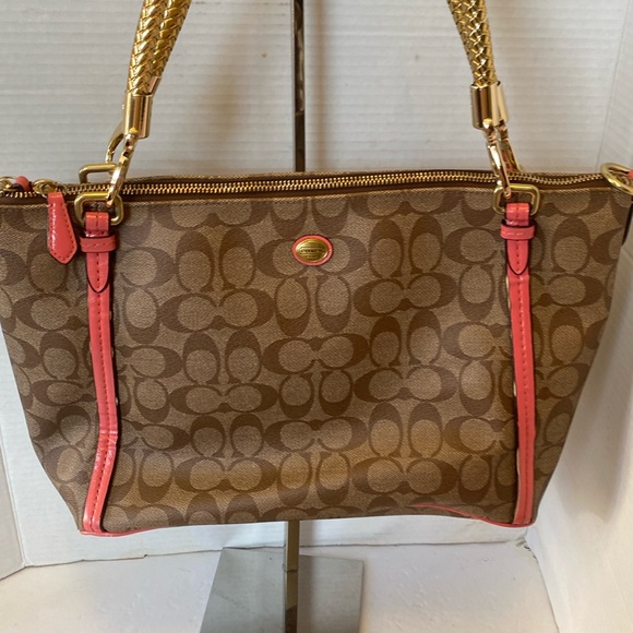 Vintage coach Signature Peyton East West Carryall Bag. - Picture 10 of 14